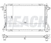 1999 LINCOLN TOWN CAR 4.6 L RADIATOR REA41-2157A