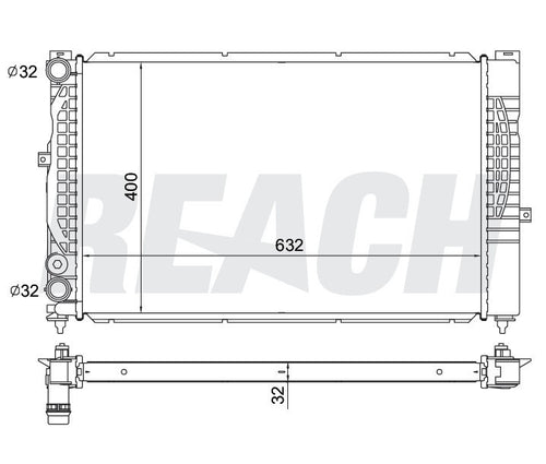 1999 AUDI A4 QUATTRO 1.8 L RADIATOR REA41-2192A