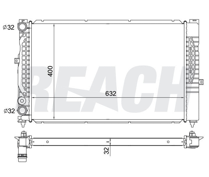 1999 AUDI A4 QUATTRO 1.8 L RADIATOR REA41-2192A