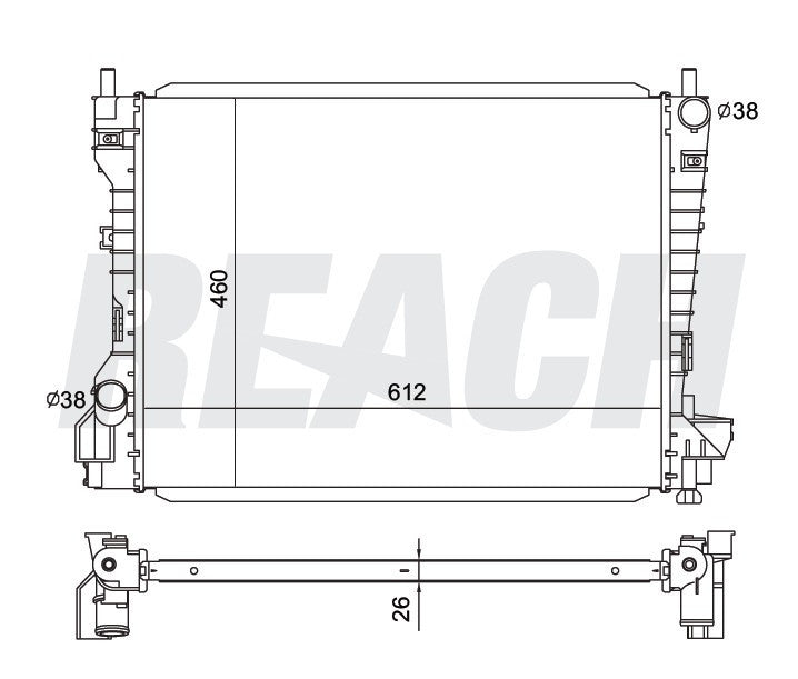 2004 LINCOLN LS 3.0 L RADIATOR REA41-2256A