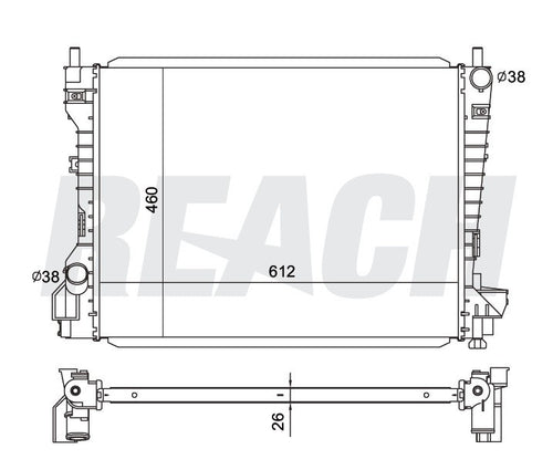 2001 LINCOLN LS 3.0 L RADIATOR REA41-2256A