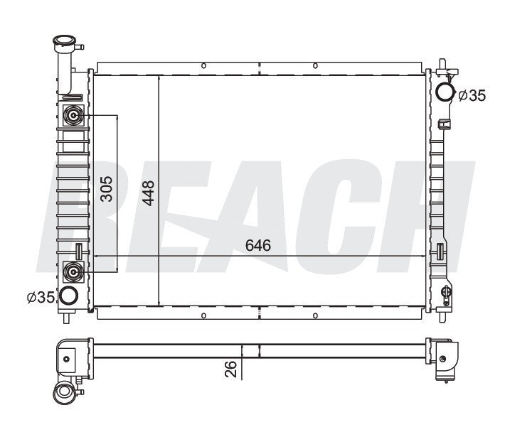 1999 MERCURY VILLAGER 3.3 L RADIATOR REA41-2259A