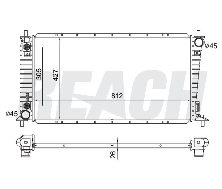 2003 FORD F-350 SUPER DUTY 5.4 L RADIATOR REA41-2401A