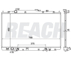 2000 HONDA ODYSSEY 3.5 L RADIATOR REA41-2270A