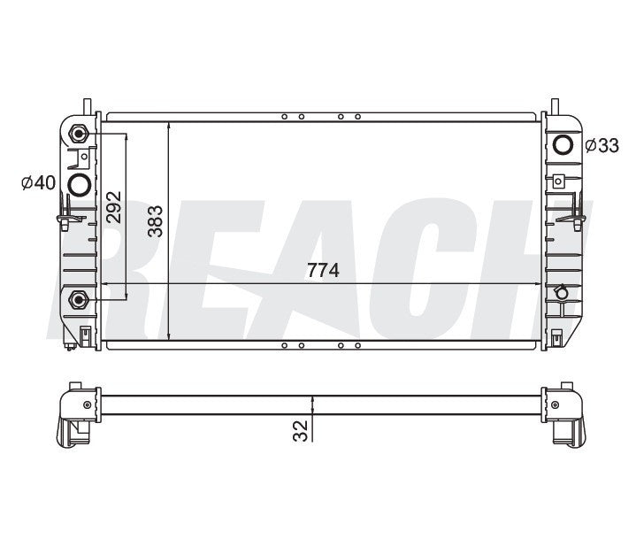 1998 CADILLAC SEVILLE 4.6 L RADIATOR REA41-2279A