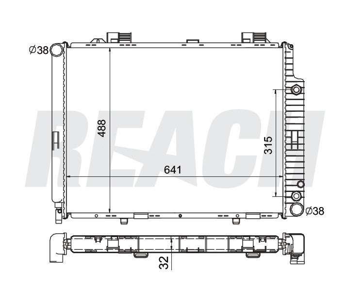2001 MERCEDES-BENZ E320 3.2 L RADIATOR REA41-2290A