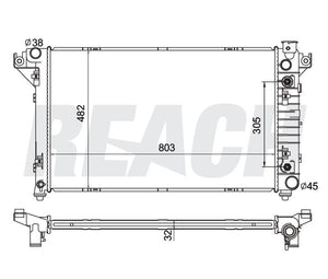 1999 DODGE RAM 3500 5.9 L RADIATOR REA41-2291A