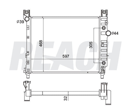 2002 DODGE DURANGO 4.7 L RADIATOR REA41-2294A