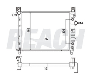 2002 DODGE DURANGO 4.7 L RADIATOR REA41-2294A