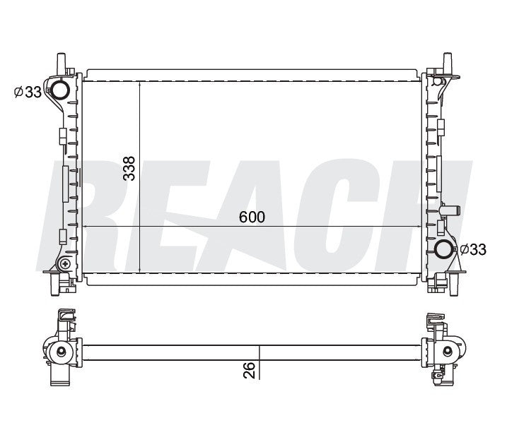 2007 FORD FOCUS 2.0 L RADIATOR REA41-2296A