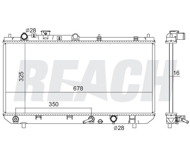 1999 MAZDA PROTEGE 1.8 L RADIATOR REA41-2303A