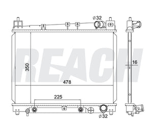 2004 SCION XB 1.5 L RADIATOR REA41-2305A