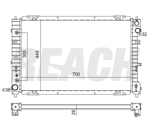 2002 MAZDA TRIBUTE 3.0 L RADIATOR REA41-2307A