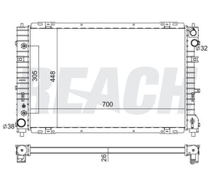 2002 MAZDA TRIBUTE 3.0 L RADIATOR REA41-2307A