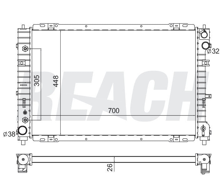 2002 MAZDA TRIBUTE 3.0 L RADIATOR REA41-2307A