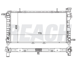 2003 DODGE CARAVAN 3.3 L RADIATOR REA41-2311A