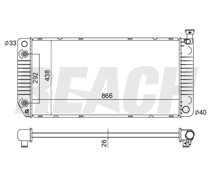 1996 CHEVROLET K1500 5.7 L RADIATOR REA41-2315A