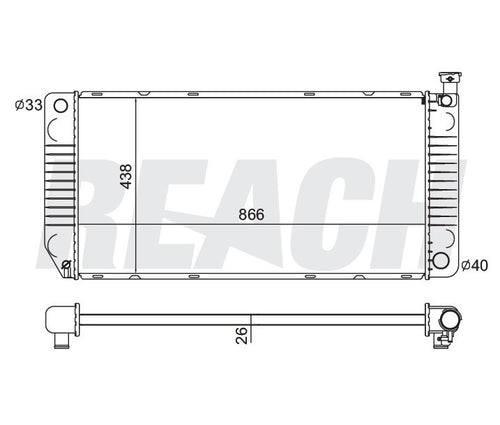 1998 GMC C1500 5.7 L RADIATOR REA41-2316A