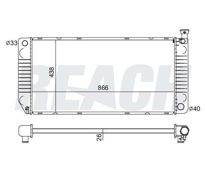 1996 CHEVROLET C1500 5.0 L RADIATOR REA41-2316A
