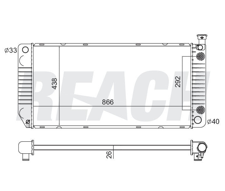 1997 CHEVROLET K1500 5.7 L RADIATOR REA41-2317A