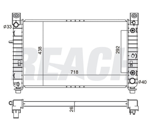 2000 GMC SIERRA 1500 5.3 L RADIATOR REA41-2334A