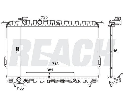 2005 KIA OPTIMA 2.4 L RADIATOR REA41-2339A