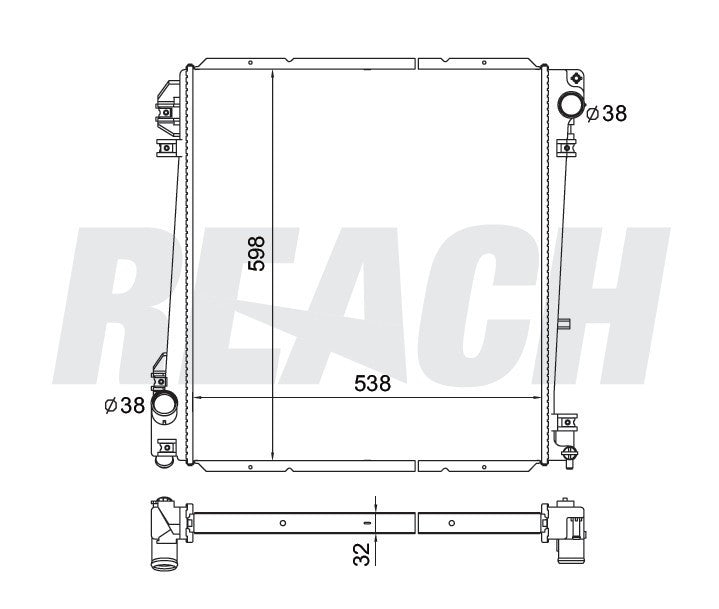 2002 FORD EXPLORER 4.6 L RADIATOR REA41-2342A