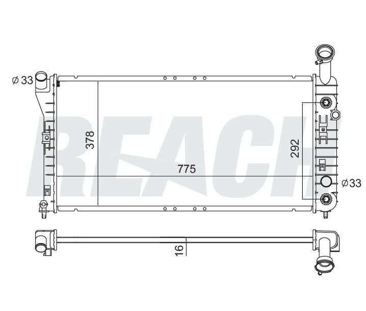 2001 BUICK CENTURY 3.1 L RADIATOR REA41-2343A