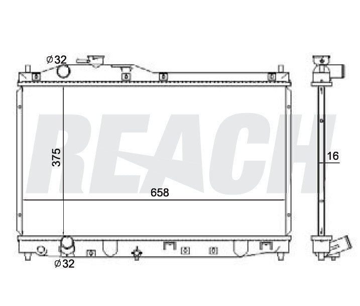 2005 HONDA S2000 2.2 L RADIATOR REA41-2344A