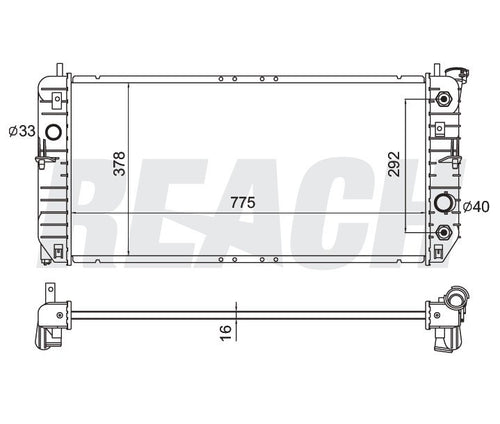 2004 BUICK LESABRE 3.8 L RADIATOR REA41-2347A