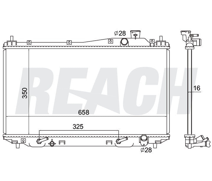 2005 ACURA EL 1.7 L RADIATOR REA41-2354A