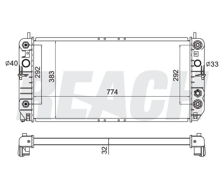 2000 CADILLAC DEVILLE 4.6 L RADIATOR REA41-2369A