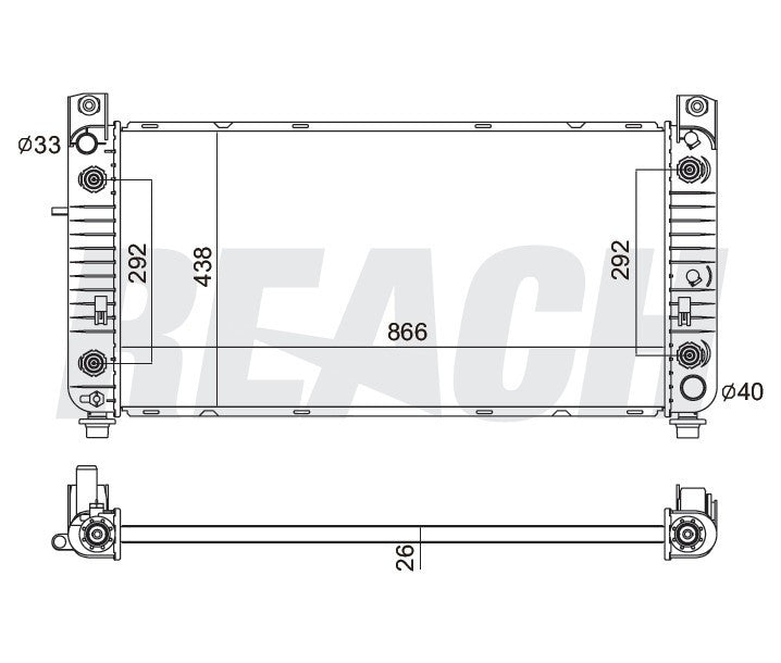 2009 CHEVROLET SILVERADO 2500 HD 6.0 L RADIATOR REA41-2370A