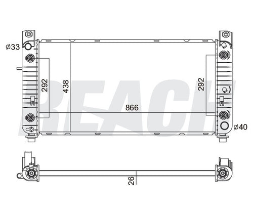 2010 GMC SIERRA 1500 5.3 L RADIATOR REA41-2370A