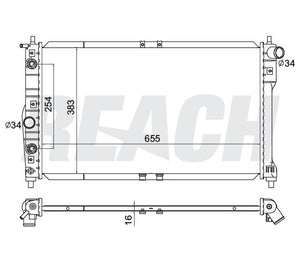 2000 DAEWOO NUBIRA 2.0 L RADIATOR REA41-2381A