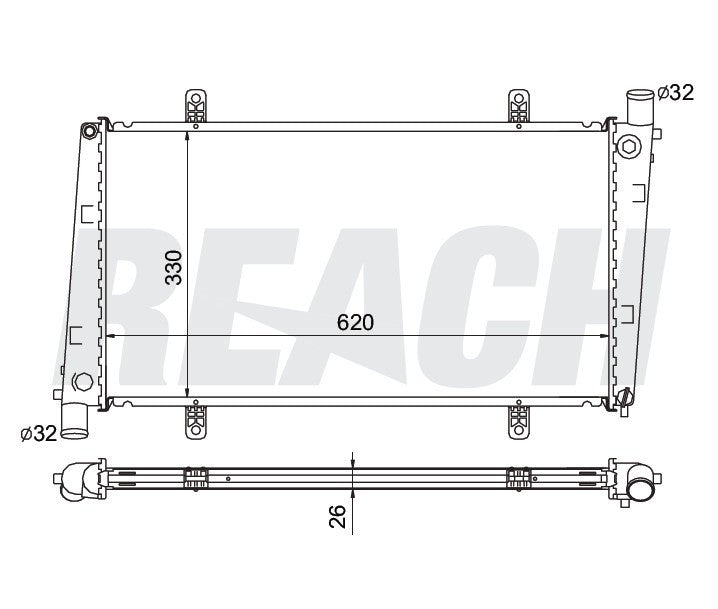 2004 VOLVO V40 1.9 L RADIATOR REA41-2400A