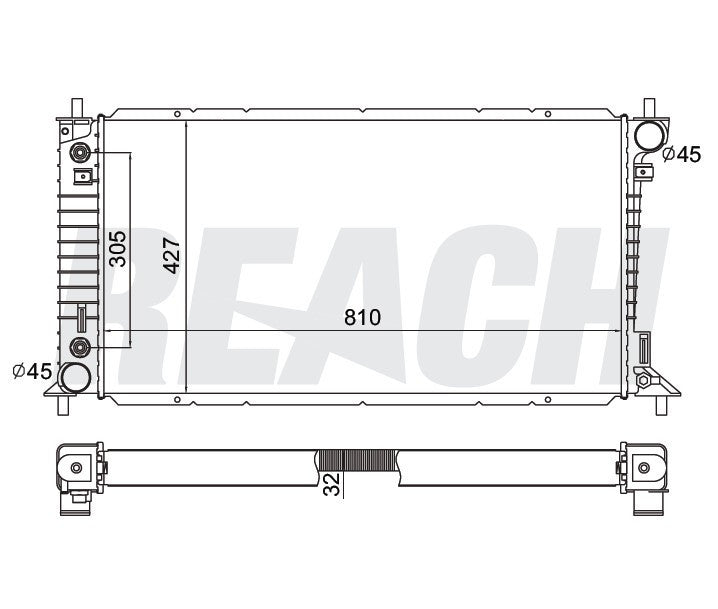 2002 LINCOLN BLACKWOOD 5.4 L RADIATOR REA41-2401A