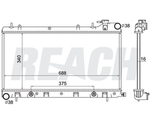 2001 SUBARU FORESTER 2.5 L RADIATOR REA41-2402A