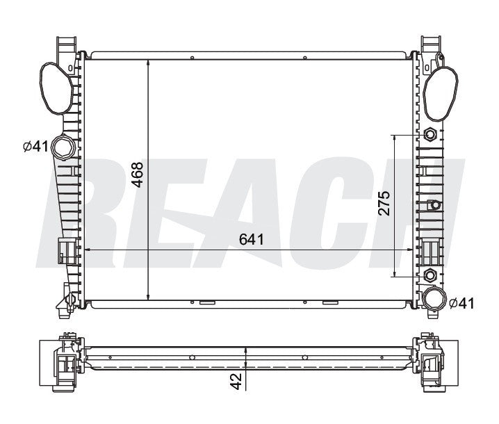 2003 MERCEDES-BENZ S430 4.3 L RADIATOR REA41-2652A