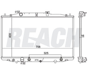 2006 HONDA ACCORD 2.4 L RADIATOR REA41-2797A
