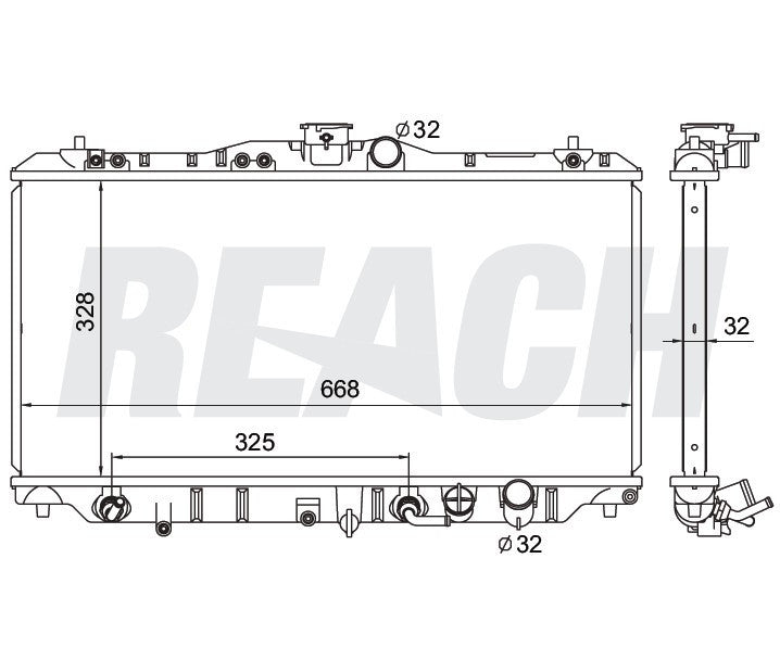 1990 HONDA PRELUDE 2.1 L RADIATOR REA41-885A