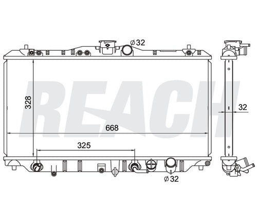 1989 HONDA PRELUDE 2.0 L RADIATOR REA41-885A