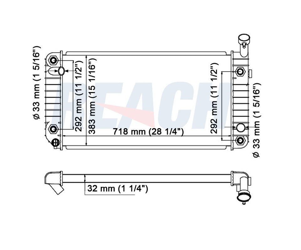 1992 BUICK REGAL 3.8 L RADIATOR REA41-1051A