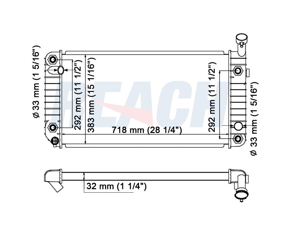 1992 BUICK REGAL 3.8 L RADIATOR REA41-1051A
