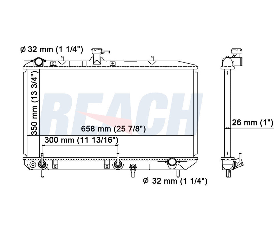 1993 GEO STORM 1.6 L RADIATOR REA41-1117A