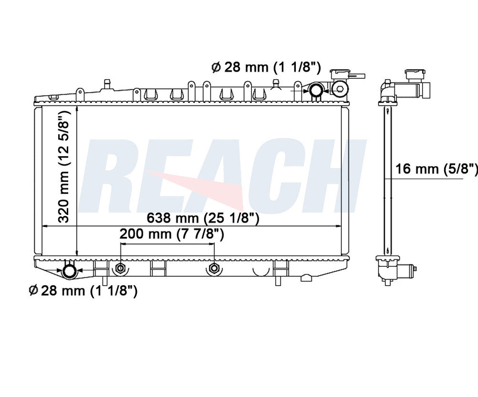 1998 NISSAN 200SX 2.0 L RADIATOR REA41-1152A