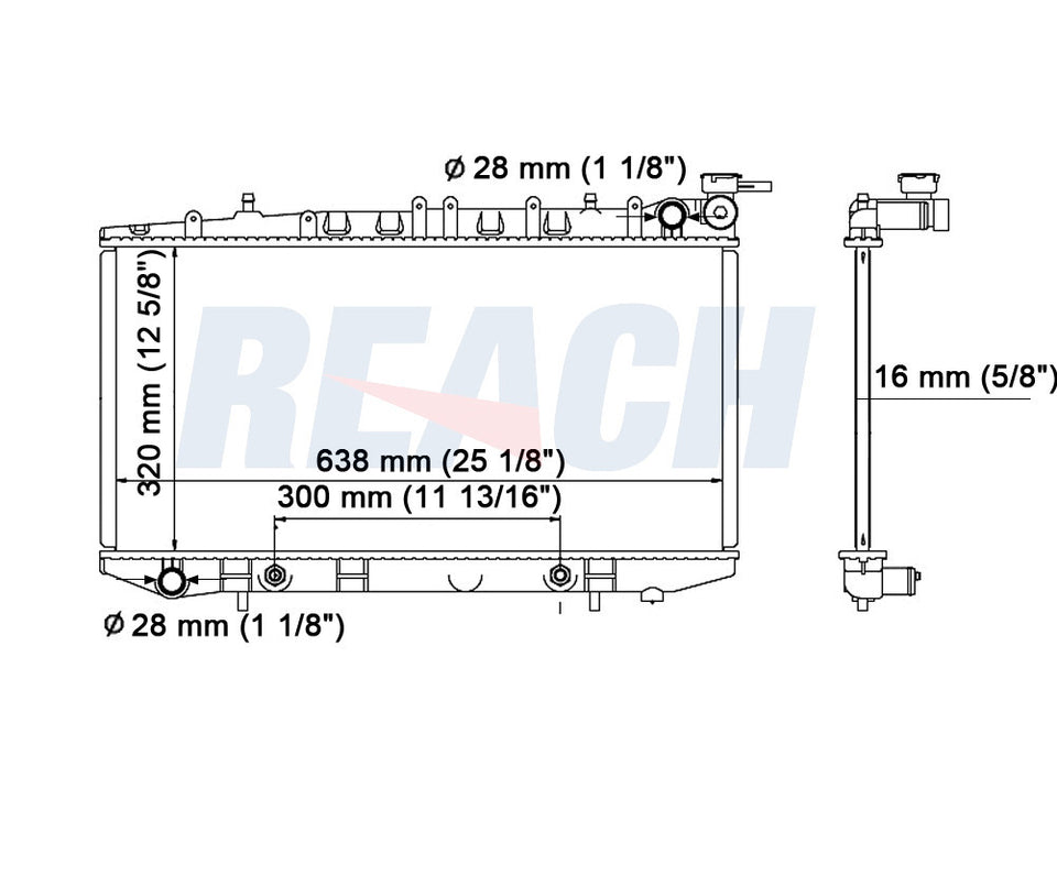 1999 NISSAN SENTRA 1.6 L RADIATOR REA41-1178A