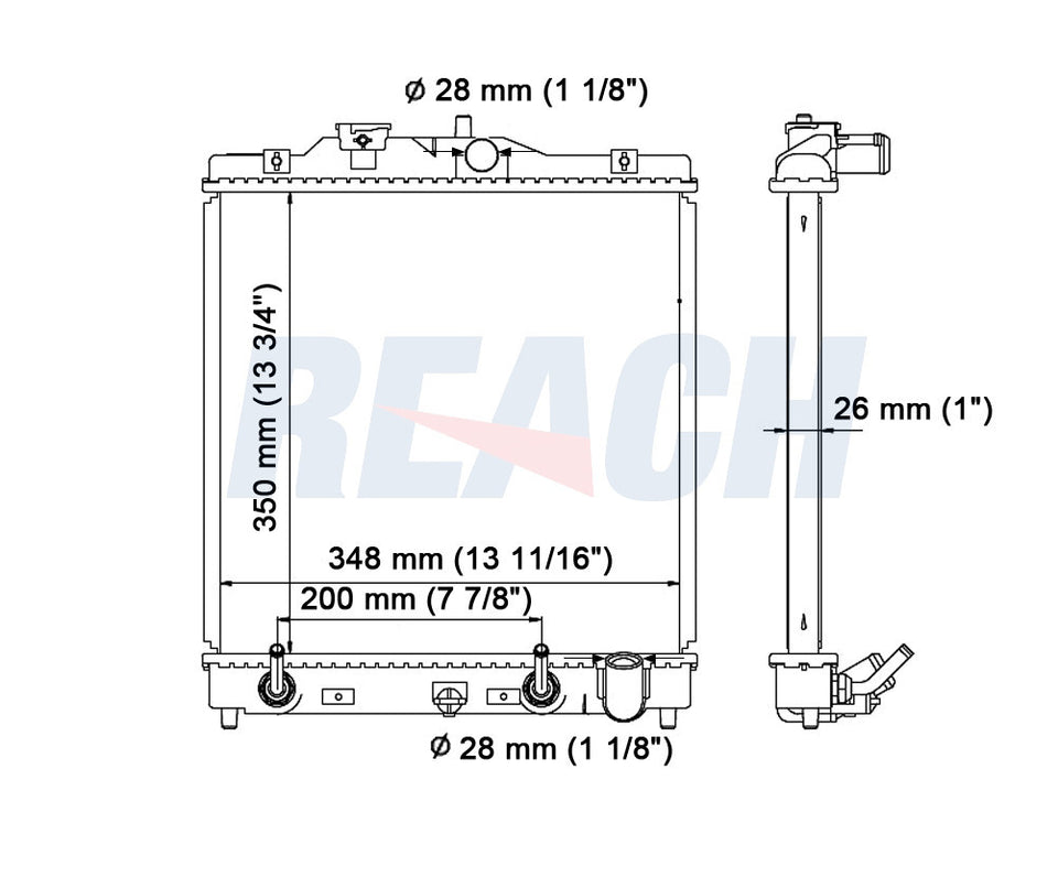 1997 ACURA EL 1.6 L RADIATOR REA41-1290A