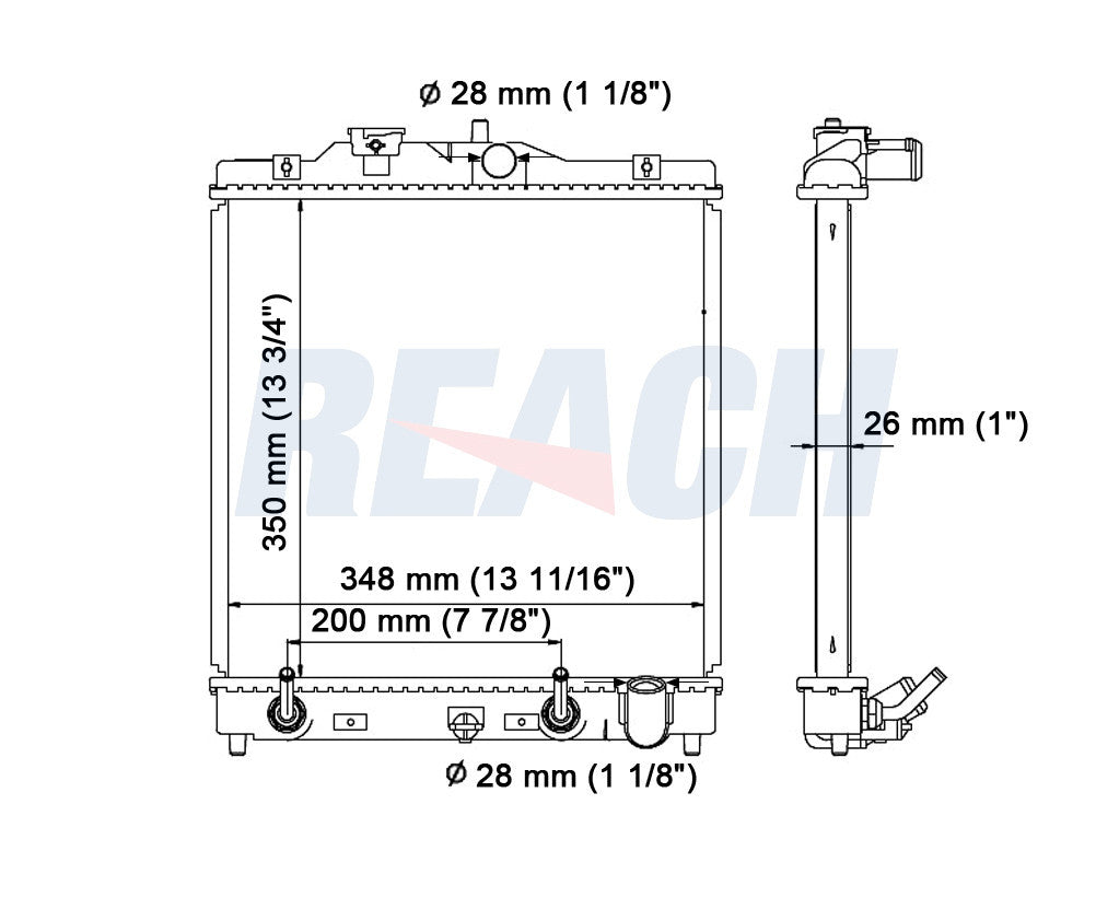 1998 ACURA EL 1.6 L RADIATOR REA41-1290A
