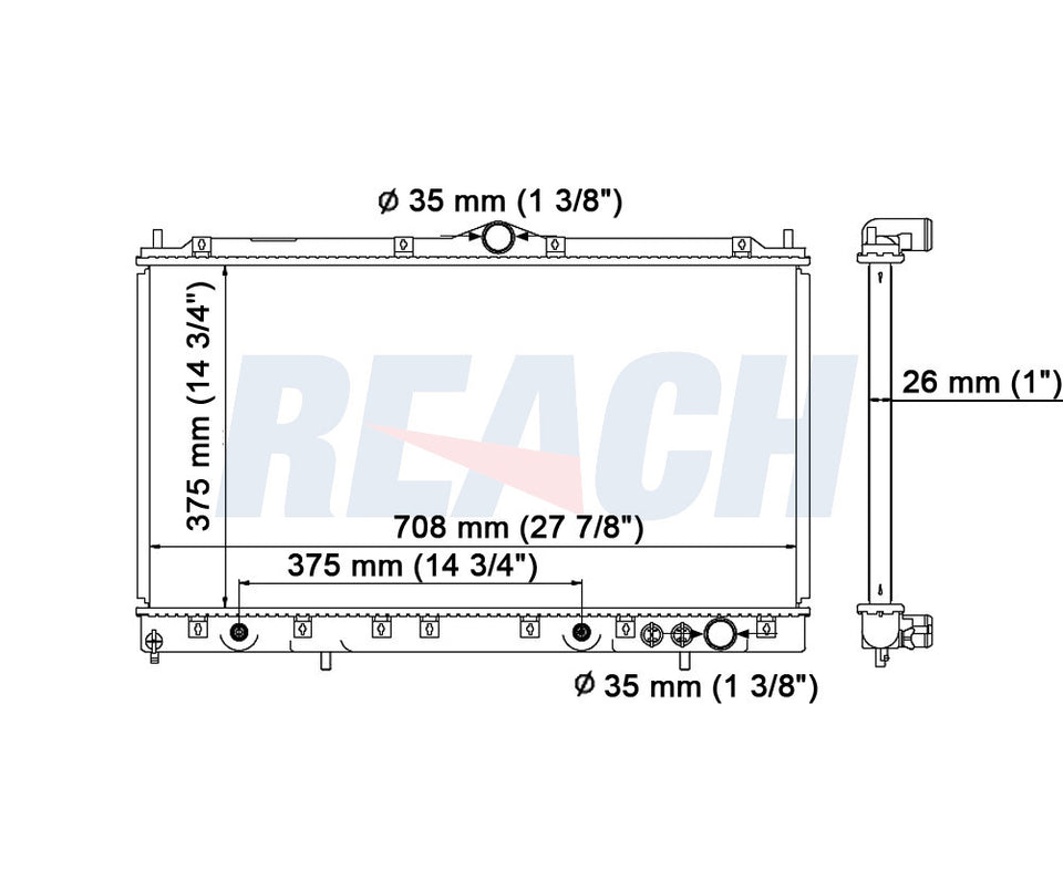 1993 MITSUBISHI 3000GT 3.0 L RADIATOR REA41-1298A